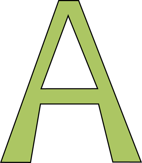 Green Letter A
