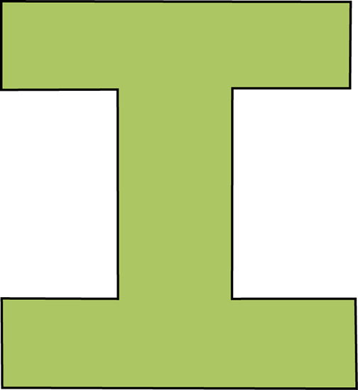 Green Letter I Clip Art - Green Letter I Image