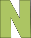 Green Letter N