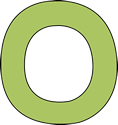 Green Letter O