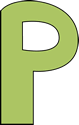 Green Letter P
