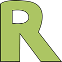 Green Letter R