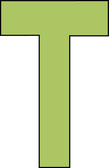 Green Letter T Clip Art - Green Letter T Image