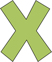 Green Letter X