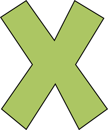 Green Letter X