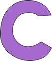 Purple Letter C