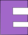 Purple Letter E