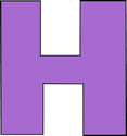 Purple Letter H