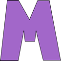 Purple Letter M