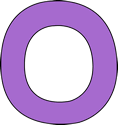 Purple Letter O