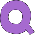 Purple Letter Q