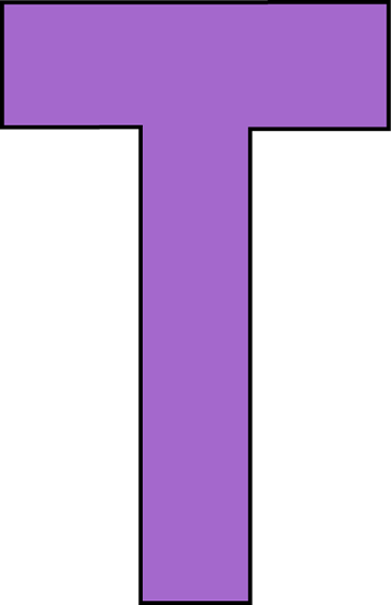 Purple Letter T