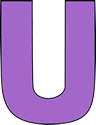 Purple Letter U