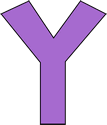 Purple Letter Y