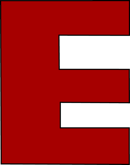 Red Letter E Clip Art Red Letter E Image