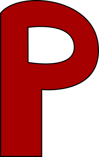 Red Letter P Clip Art - Red Letter P Image