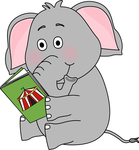 Elephant Reading A Book