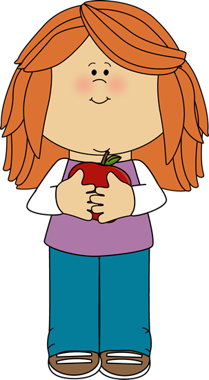 Girl Holding an Apple