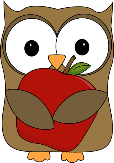 Owl with a Red Apple