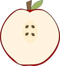 Sliced Red Apple