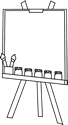 Black and White Easel
