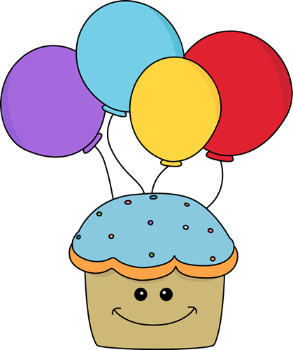 Balloons and a Cupcake