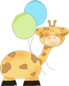 Giraffe and Balloons