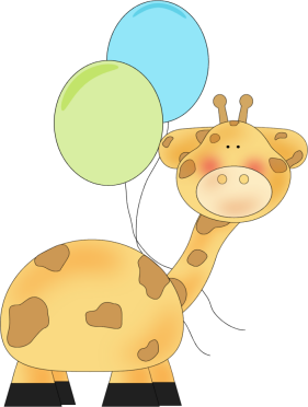Giraffe and Balloons