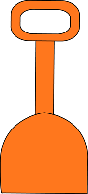 Orange Sand Shovel