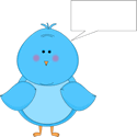 Blue Bird with a Blank Square Callout