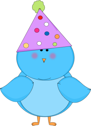 Blue Bird Wearing a Party Hat