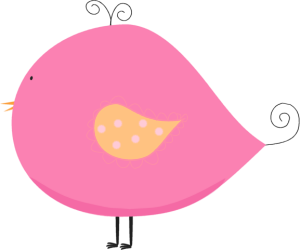 Pink Bird with Polka Dot Wings