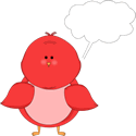 Red Bird with a Blank Callout