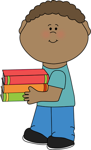 Boy Holding Books