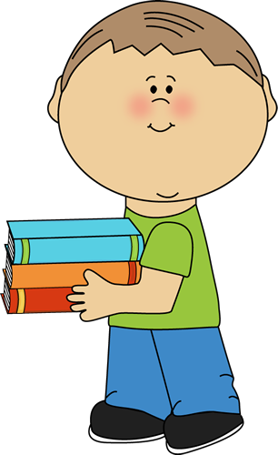 student carrying books clipart