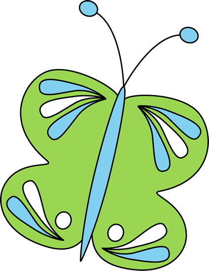 green butterflies clipart