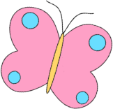 Pink and Blue Butterfly