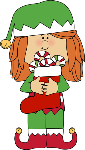 Girl Christmas Elf Clip Art - Girl Christmas Elf Image