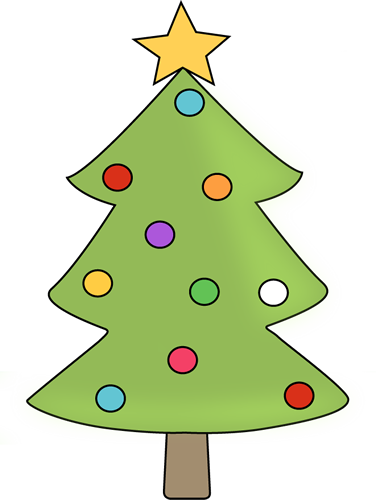 Christmas Tree with Colorful Ornaments