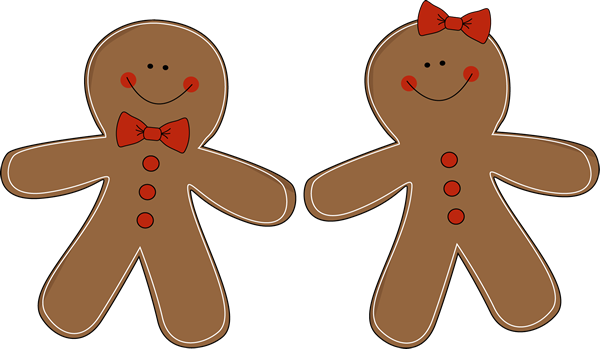 gingerbread couple clip art
