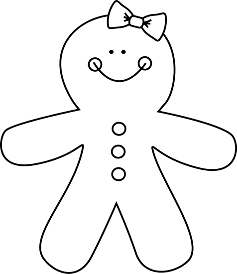 gingerbread woman clip art