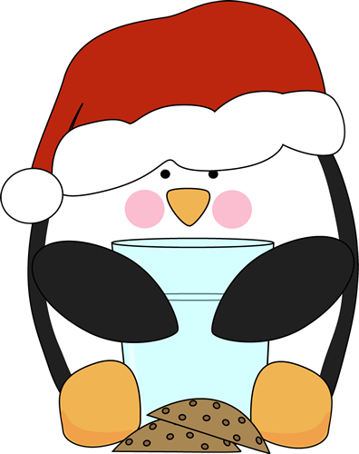 Penguin Eating Christmas Cookies