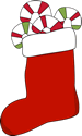 Stocking Filled with Candy Canes