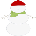 Tall Christmas Snowman Clip Art