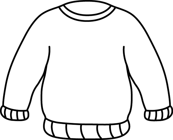 clothing clip art black and white