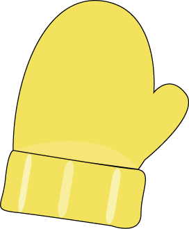 Single Yellow Mitten
