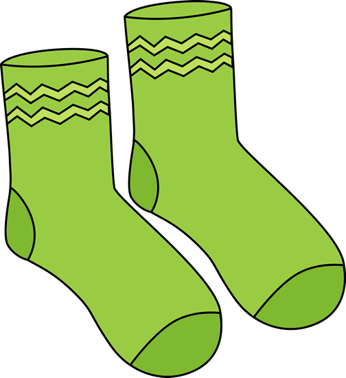 Pair of Green Socks Clip Art