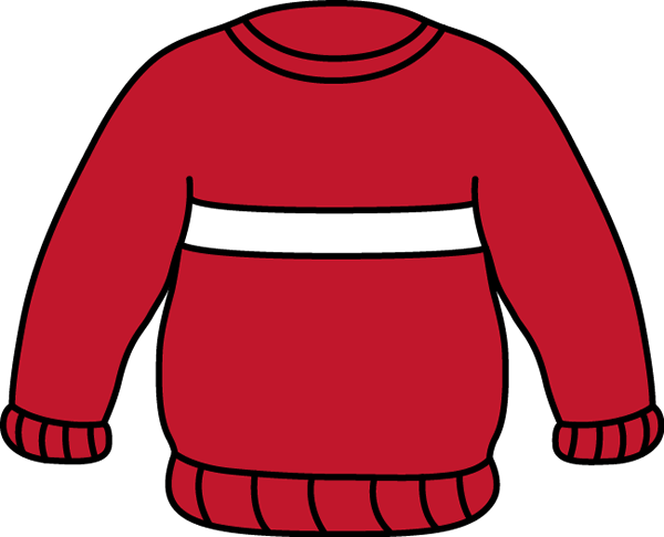 Red Striped Sweater Clip Art