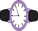 Purple Wrist Watch