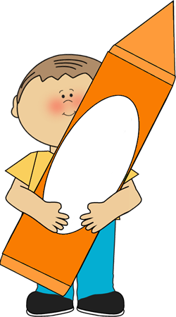 orange crayon clipart